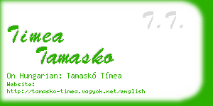 timea tamasko business card